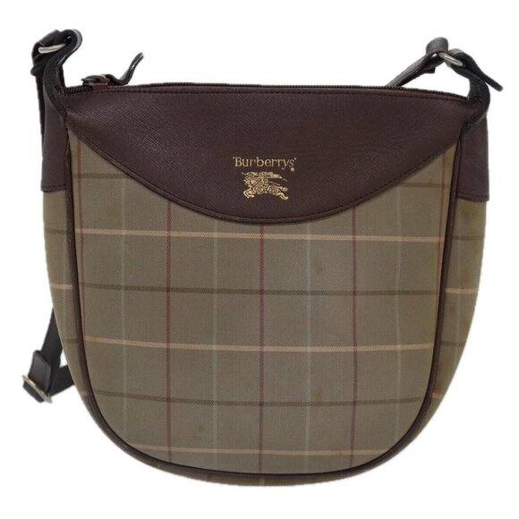 Burberrys Nova Check Shoulder Bag Canvas Beige Auth - Picture 13 of 16